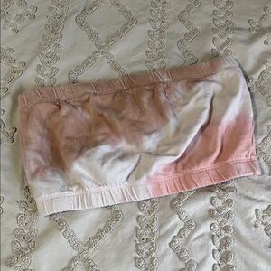 Wild Fable Pink and White Tie-Dye Tube Top